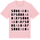 Pink Cotton t-shirt med Södra Boarp ordlek t-shirt