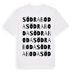 Södra Boda ordlek t-shirt – ekologisk bomull t-shirt från Pinshirt
