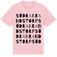 Pink Cotton t-shirt med Södra Brandstorp ordlek t-shirt