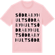 Pink Cotton t-shirt med Södra Byhult ordlek t-shirt
