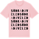 Pink Cotton t-shirt med Södra Duveled ordlek t-shirt