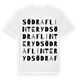 White t-shirt med Södra Flinteryd ordlek t-shirt