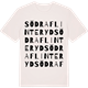 Vintage White t-shirt med Södra Flinteryd ordlek t-shirt