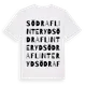 White t-shirt med Södra Flinteryd ordlek t-shirt