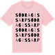 Pink Cotton t-shirt med Södra Gissarp ordlek t-shirt
