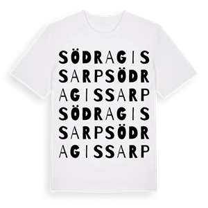 Södra Gissarp ordlek t-shirt – ekologisk bomull t-shirt från Pinshirt
