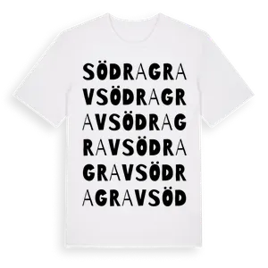 Södra Grav ordlek t-shirt – ekologisk bomull t-shirt från Pinshirt