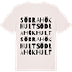 Vintage White t-shirt med Södra Hökhult ordlek t-shirt