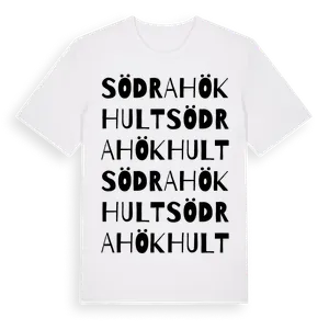 Södra Hökhult ordlek t-shirt – ekologisk bomull t-shirt från Pinshirt