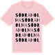 Pink Cotton t-shirt med Södra Holma ordlek t-shirt