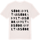 Vintage White t-shirt med Södra Hyltan ordlek t-shirt