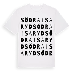 Södra Isaryd ordlek t-shirt – ekologisk bomull t-shirt från Pinshirt