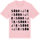 Pink Cotton t-shirt med Södra Jära ordlek t-shirt