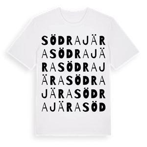 Södra Jära ordlek t-shirt – ekologisk bomull t-shirt från Pinshirt
