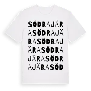 Södra Jära ordlek t-shirt – ekologisk bomull t-shirt från Pinshirt