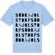 Blue Soul t-shirt med Södra Jolstorp ordlek t-shirt