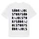 White t-shirt med Södra Jolstorp ordlek t-shirt