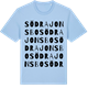 Blue Soul t-shirt med Södra Jonsbo ordlek t-shirt