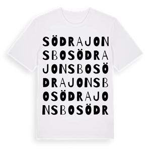 Södra Jonsbo ordlek t-shirt – ekologisk bomull t-shirt från Pinshirt