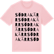 Pink Cotton t-shirt med Södra Kärr ordlek t-shirt
