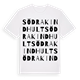 White t-shirt med Södra Kindhult ordlek t-shirt