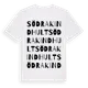 White t-shirt med Södra Kindhult ordlek t-shirt