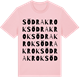 Pink Cotton t-shirt med Södra Krok ordlek t-shirt