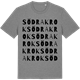 Mid Heather Gray t-shirt med Södra Krok ordlek t-shirt
