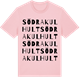 Pink Cotton t-shirt med Södra Kulhult ordlek t-shirt