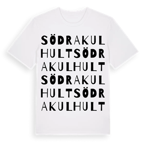 Södra Kulhult ordlek t-shirt – ekologisk bomull t-shirt från Pinshirt