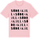 Pink Cotton t-shirt med Södra Kulla ordlek t-shirt