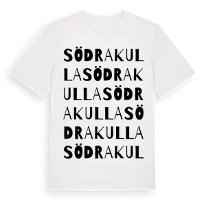 Södra Kulla ordlek t-shirt – ekologisk bomull t-shirt från Pinshirt