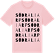 Pink Cotton t-shirt med Södra Liarp ordlek t-shirt