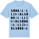 Blue Soul t-shirt med Södra Lillemark ordlek t-shirt