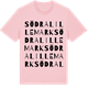 Pink Cotton t-shirt med Södra Lillemark ordlek t-shirt
