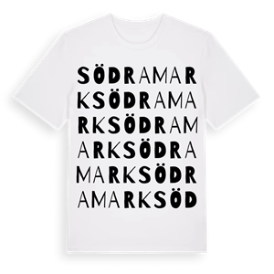 Södra Mark ordlek t-shirt – ekologisk bomull t-shirt från Pinshirt