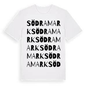 Södra Mark ordlek t-shirt – ekologisk bomull t-shirt från Pinshirt