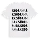 White t-shirt med Södra Mark ordlek t-shirt
