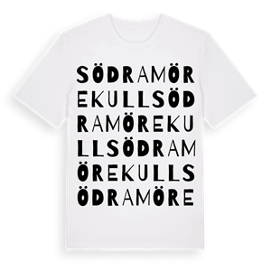 Södra Mörekull ordlek t-shirt – ekologisk bomull t-shirt från Pinshirt