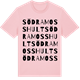 Pink Cotton t-shirt med Södra Mosshult ordlek t-shirt