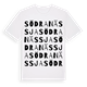 White t-shirt med Södra Nässja ordlek t-shirt