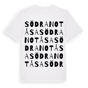Södra Notåsa ordlek t-shirt – ekologisk bomull t-shirt från Pinshirt