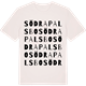 Vintage White t-shirt med Södra Palsbo ordlek t-shirt