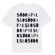 White t-shirt med Södra Palsbo ordlek t-shirt
