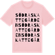 Pink Cotton t-shirt med Södra Skattegården ordlek t-shirt