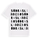 White t-shirt med Södra Skinnebo ordlek t-shirt