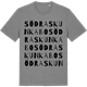 Mid Heather Gray t-shirt med Södra Skunkabo ordlek t-shirt