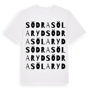 Södra Sölaryd ordlek t-shirt – ekologisk bomull t-shirt från Pinshirt