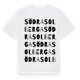 White t-shirt med Södra Solberga ordlek t-shirt