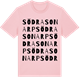 Pink Cotton t-shirt med Södra Sonarp ordlek t-shirt